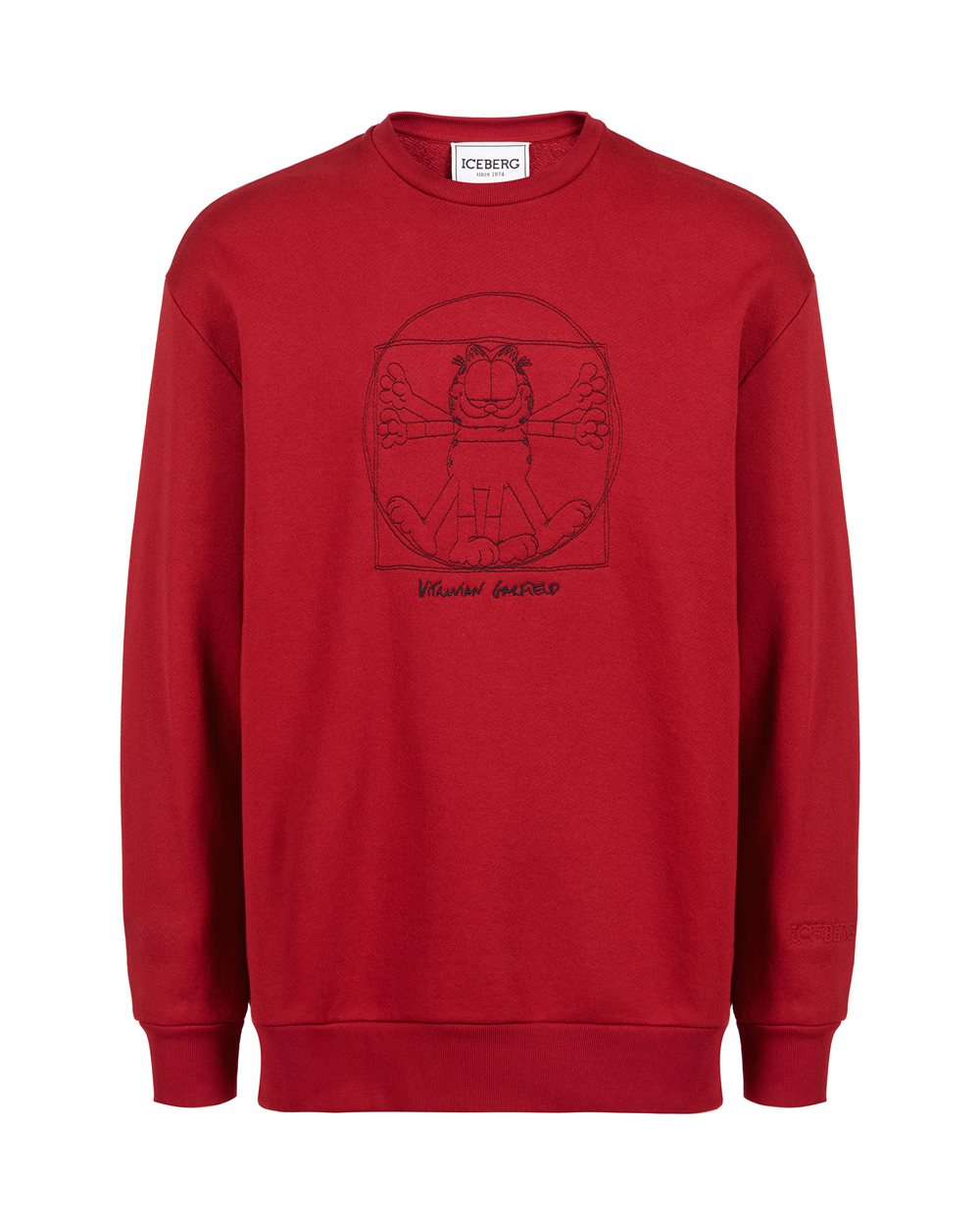 Red over-fit sweatshirt - PREVIEW | Iceberg - Official Website