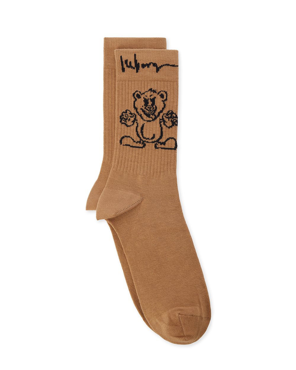 Cotton sock with Bear logo and graphics - carosello HP man accessories | Iceberg - Official Website