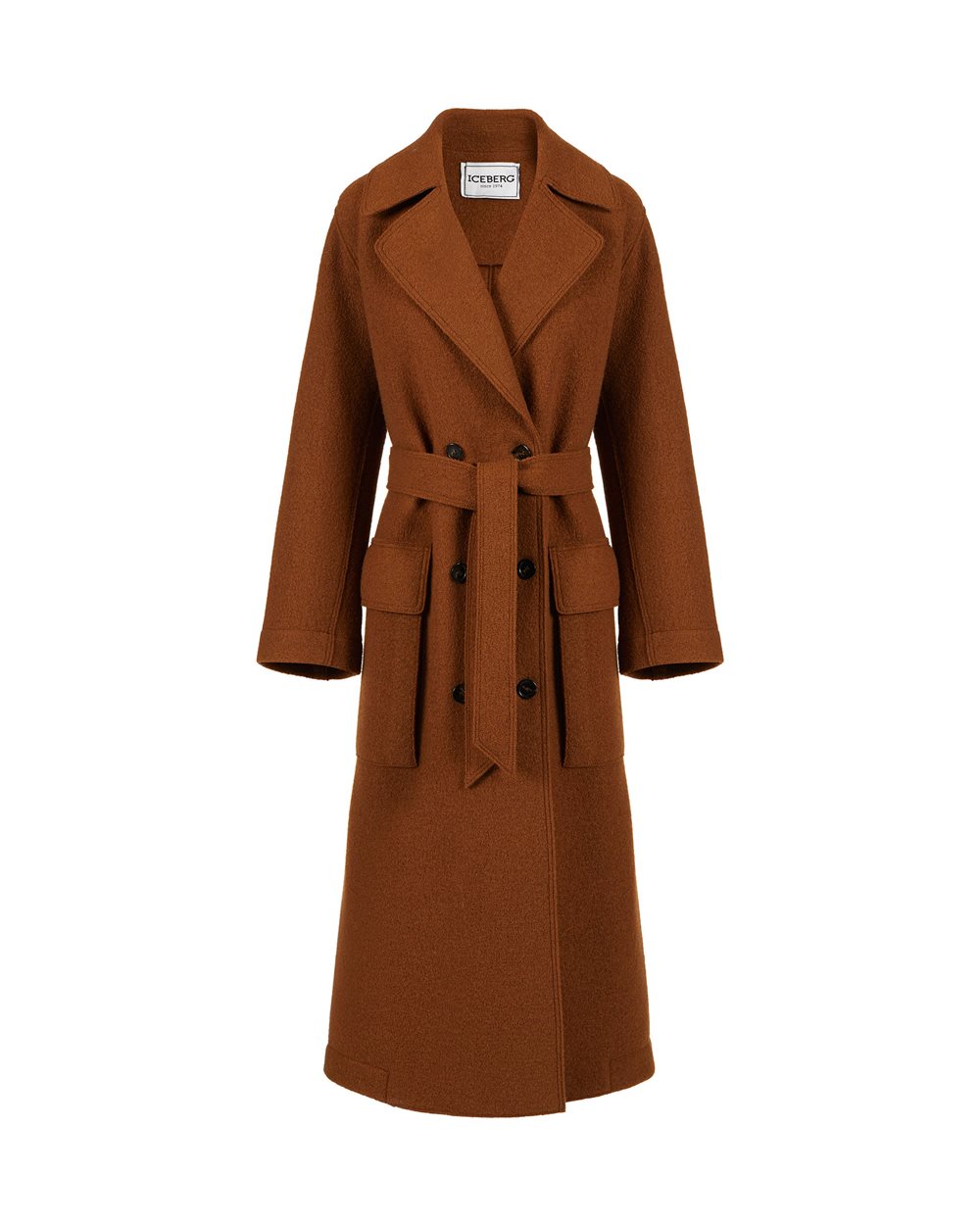 Reversible coat with faux leather inserts - New in | Iceberg - Official Website