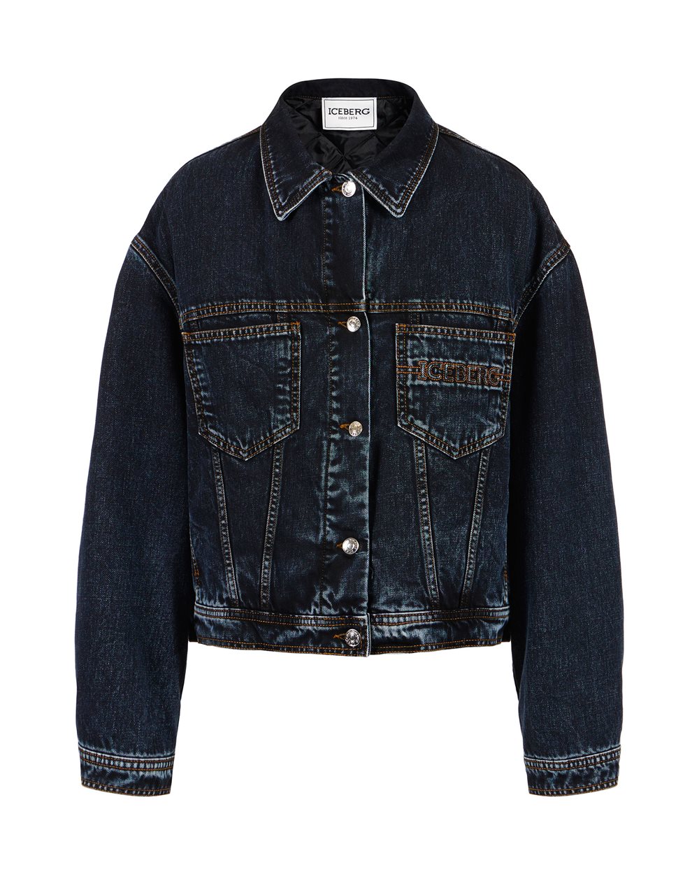 Denim jacket with quilted interior - carosello HP woman shoes | Iceberg - Official Website