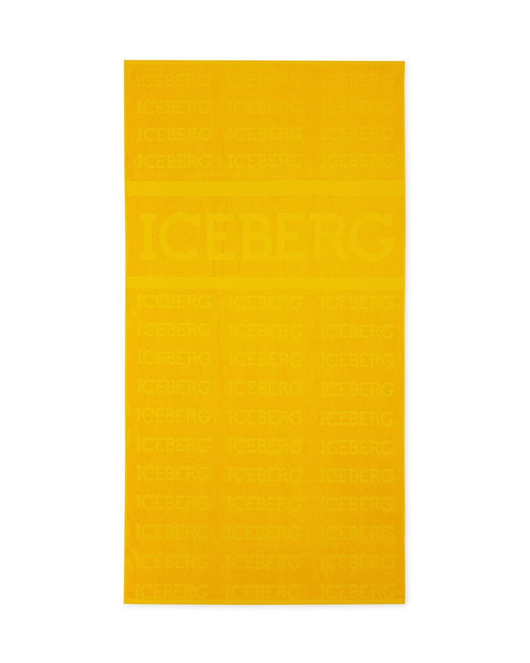 Beach towel with allover logo - Beachwear | Iceberg - Official Website