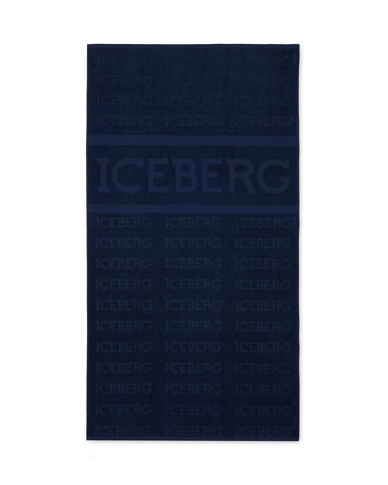 Beach towel with allover logo - Beachwear | Iceberg - Official Website