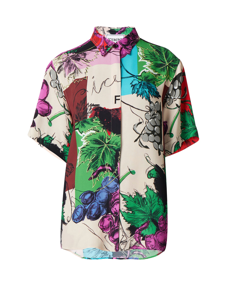 Camicia con stampa Forbidden Fruit e logo - T-shirts & tops | Iceberg - Official Website