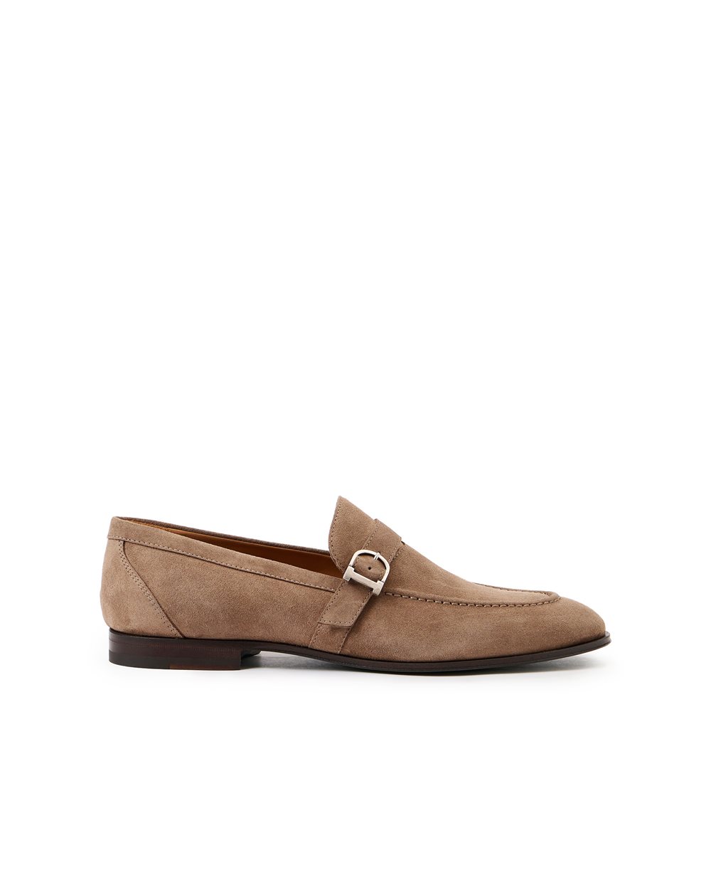 Mud Calfskin Loafer with Side Strap and Buckle | Iceberg - Official Website