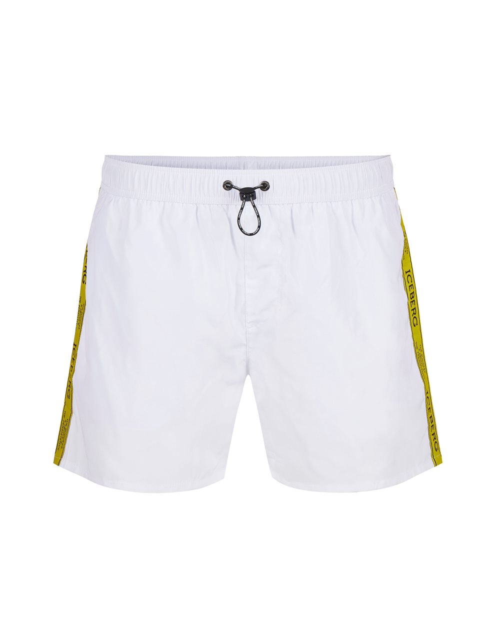Optical white swim trunks with contrasting drawstring - PER FARE LE REGOLE | Iceberg - Official Website