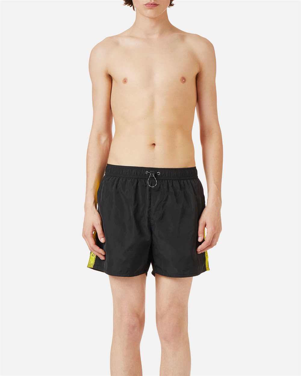 Black swim trunks with contrasting drawstring - Uomo | Iceberg - Official Website