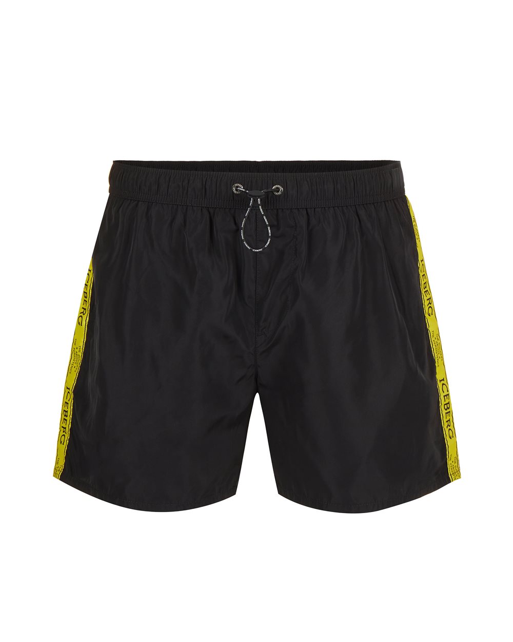 Black swim trunks with contrasting drawstring - Uomo | Iceberg - Official Website
