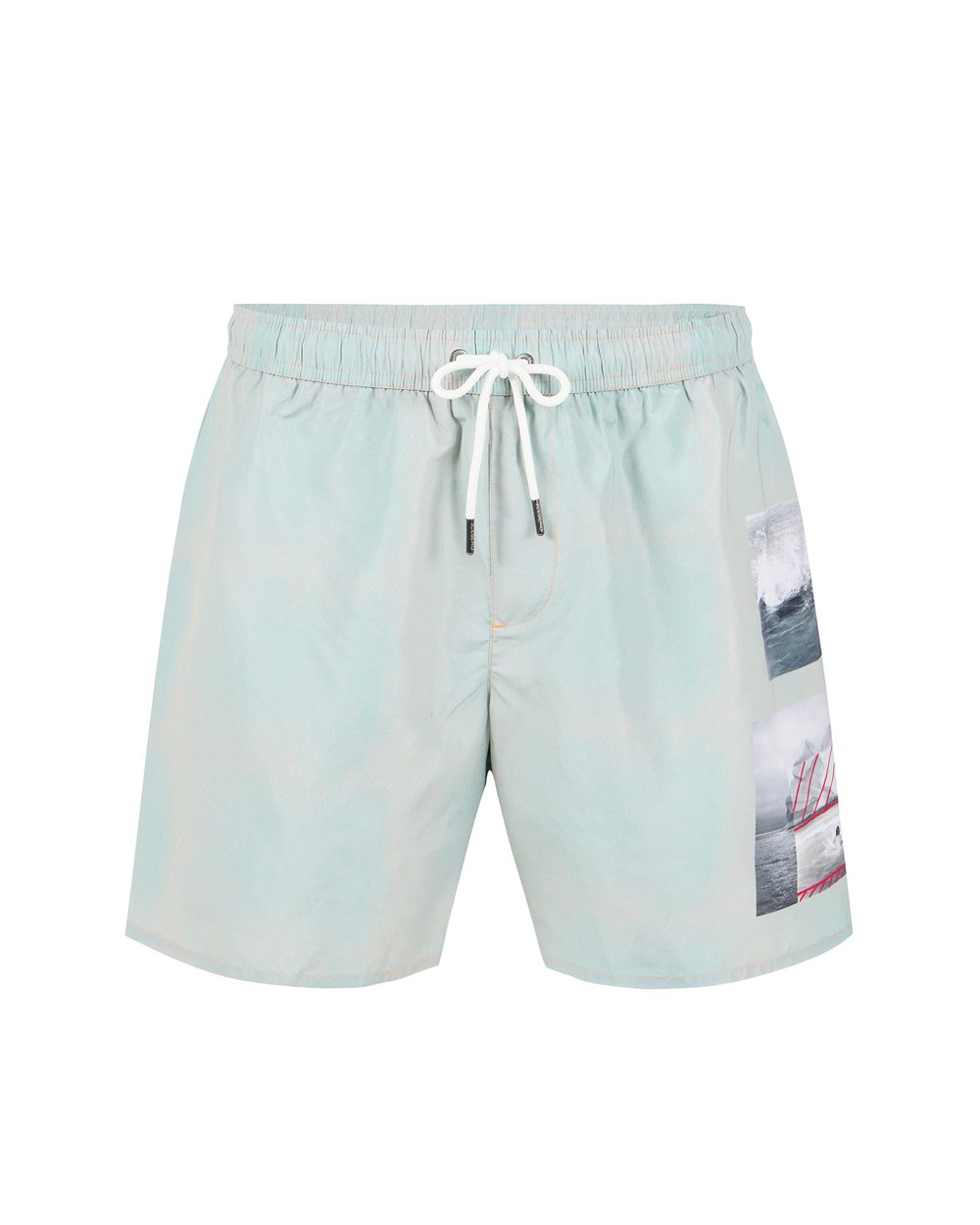Sage green swim trunks with prints and drawstring - PER FARE LE REGOLE | Iceberg - Official Website