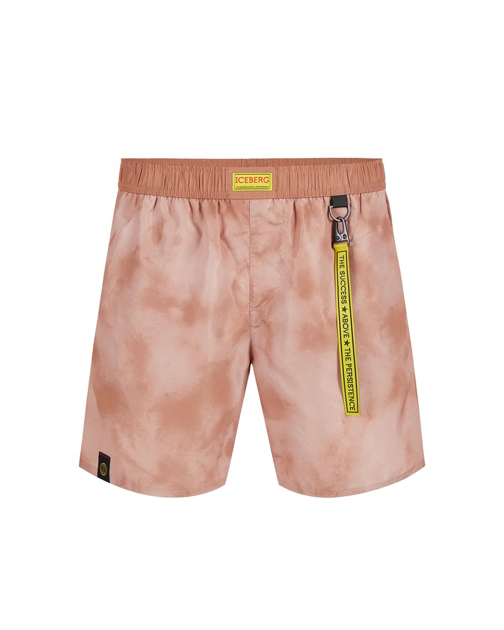 Powder pink boxer shorts with elastic, drawstring and Iceberg logo - PER FARE LE REGOLE | Iceberg - Official Website