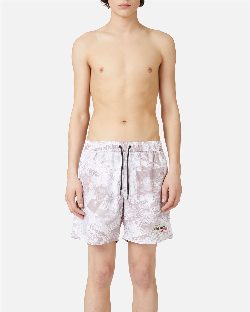 Boxer mare multicolor con coulisse e logo Iceberg - Beachwear | Iceberg - Official Website