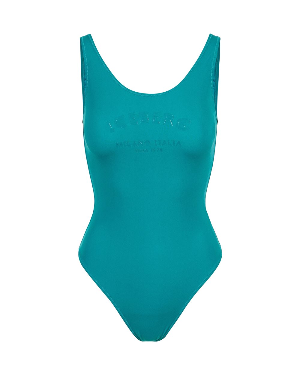 Costume intero color cobalto modello olimpionico con logo Iceberg tono su tono - Beachwear | Iceberg - Official Website