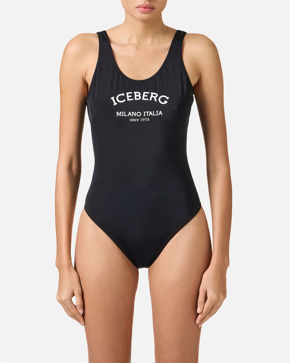 Costume intero nero modello olimpionico con logo Iceberg - Beachwear | Iceberg - Official Website