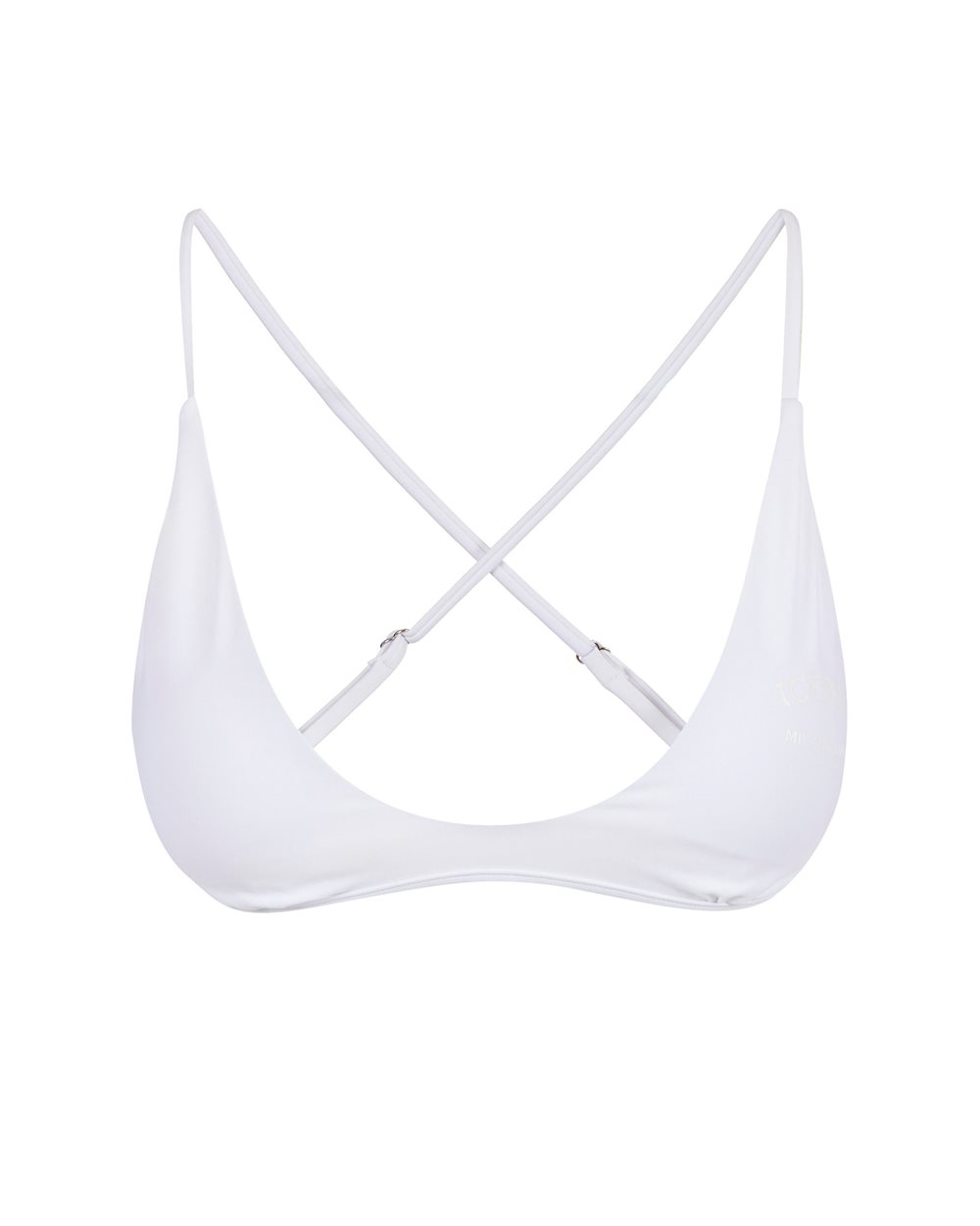 Top mare bianco con spalline sottili incrociate sul retro - Beachwear | Iceberg - Official Website