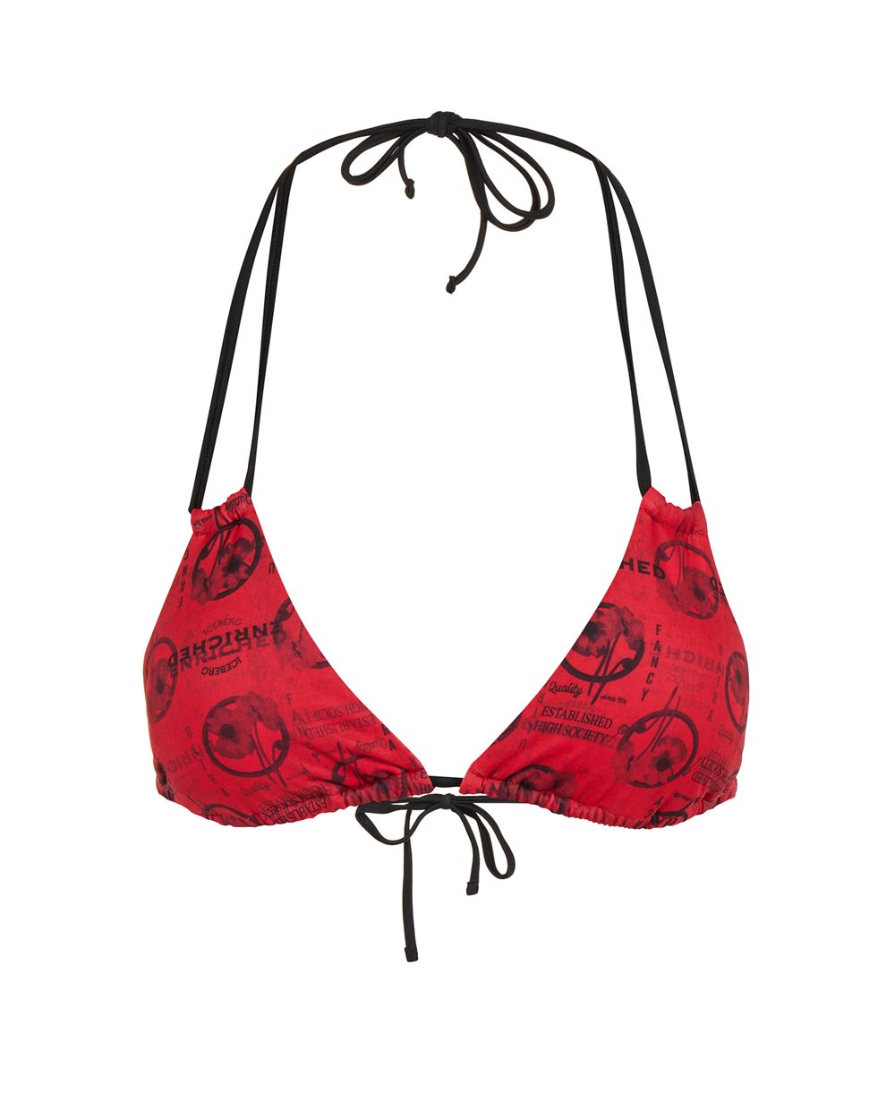 Red allover prints Triangle Swimsuit Top - per abilitare | Iceberg - Official Website