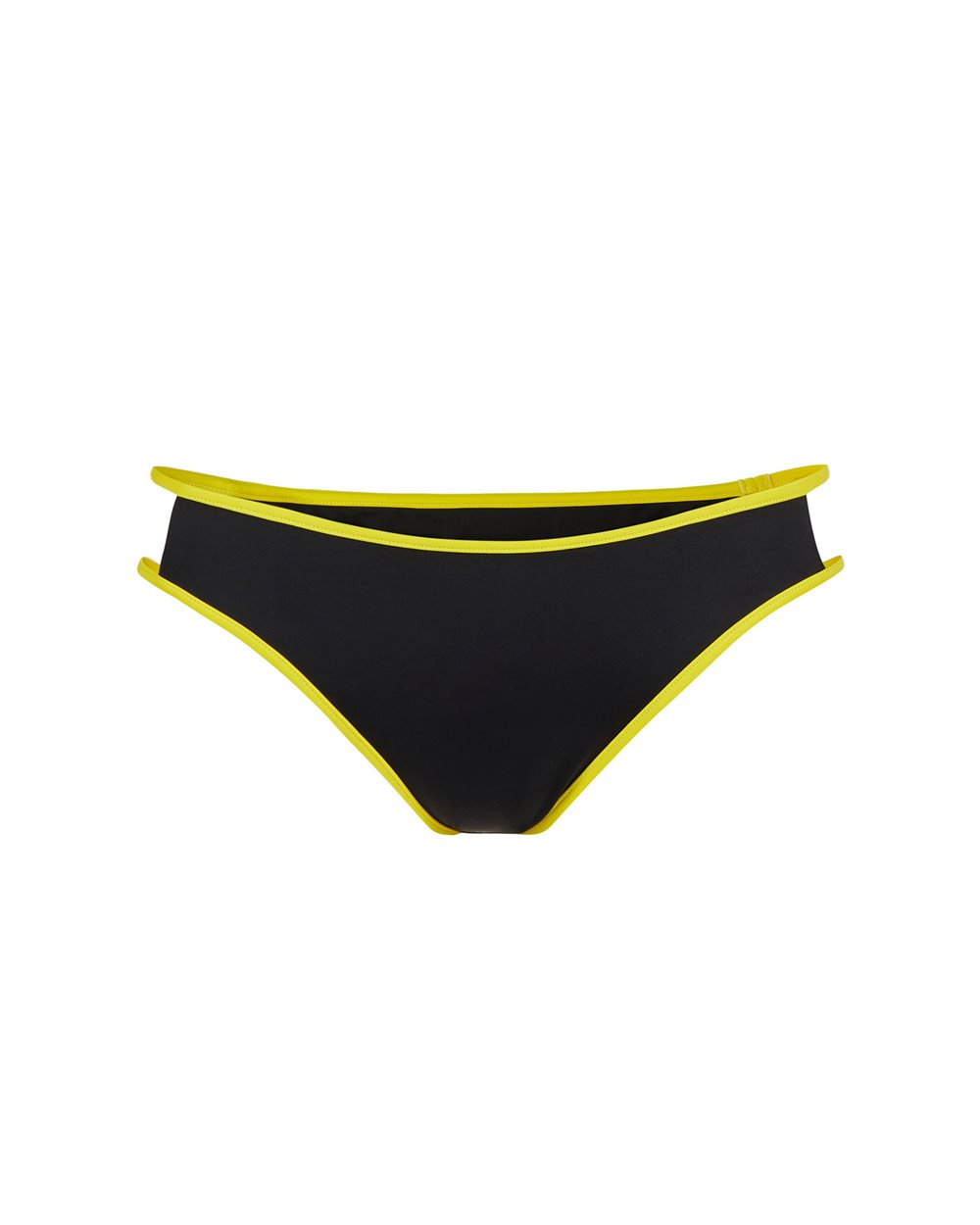 Slip mare neri con profili gialli a contrasto e logo Iceberg sul retro - Beachwear | Iceberg - Official Website