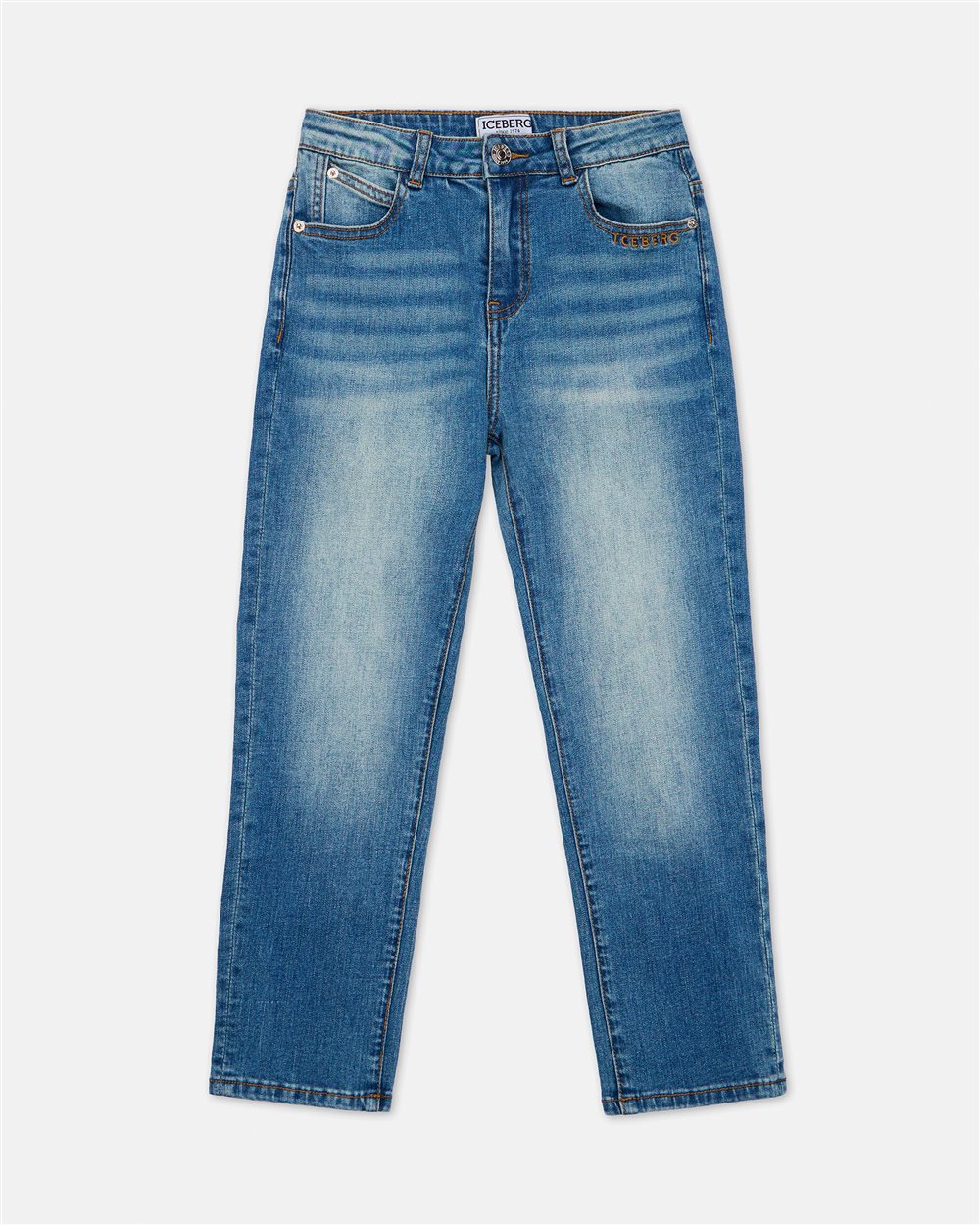 5-Pocket Jeans in Washed Indigo Blue | Iceberg - Official Website
