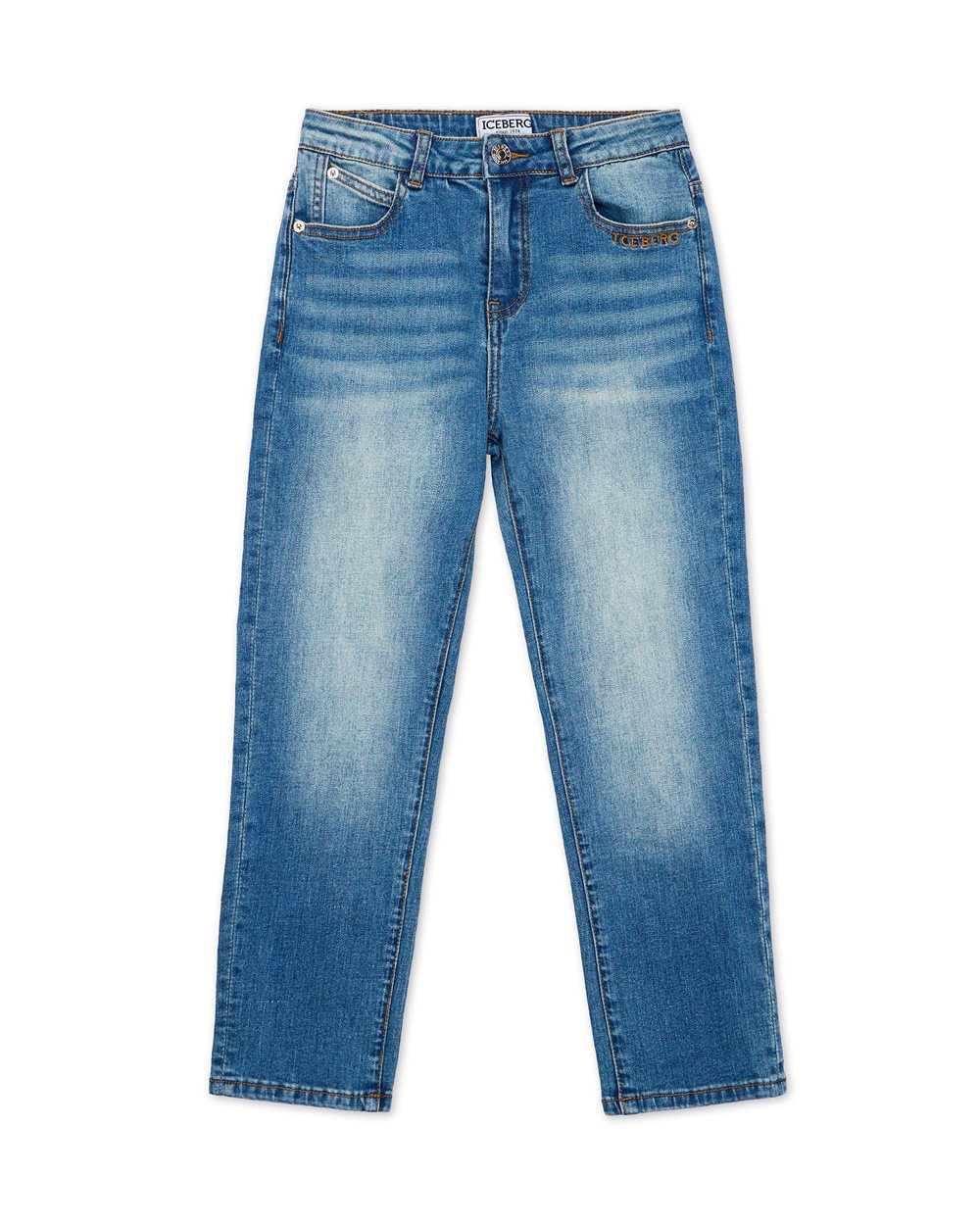 5-Pocket Jeans in Washed Indigo Blue | Iceberg - Official Website