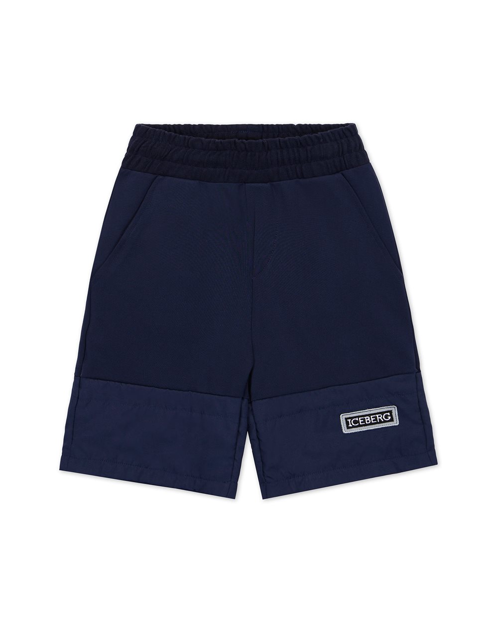 Bermuda blu con logo Iceberg bianco sul lato | Iceberg - Official Website
