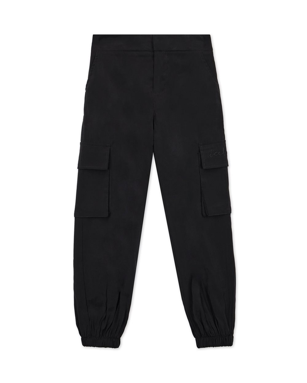 Black fabric jogger pants - Kids | Iceberg - Official Website