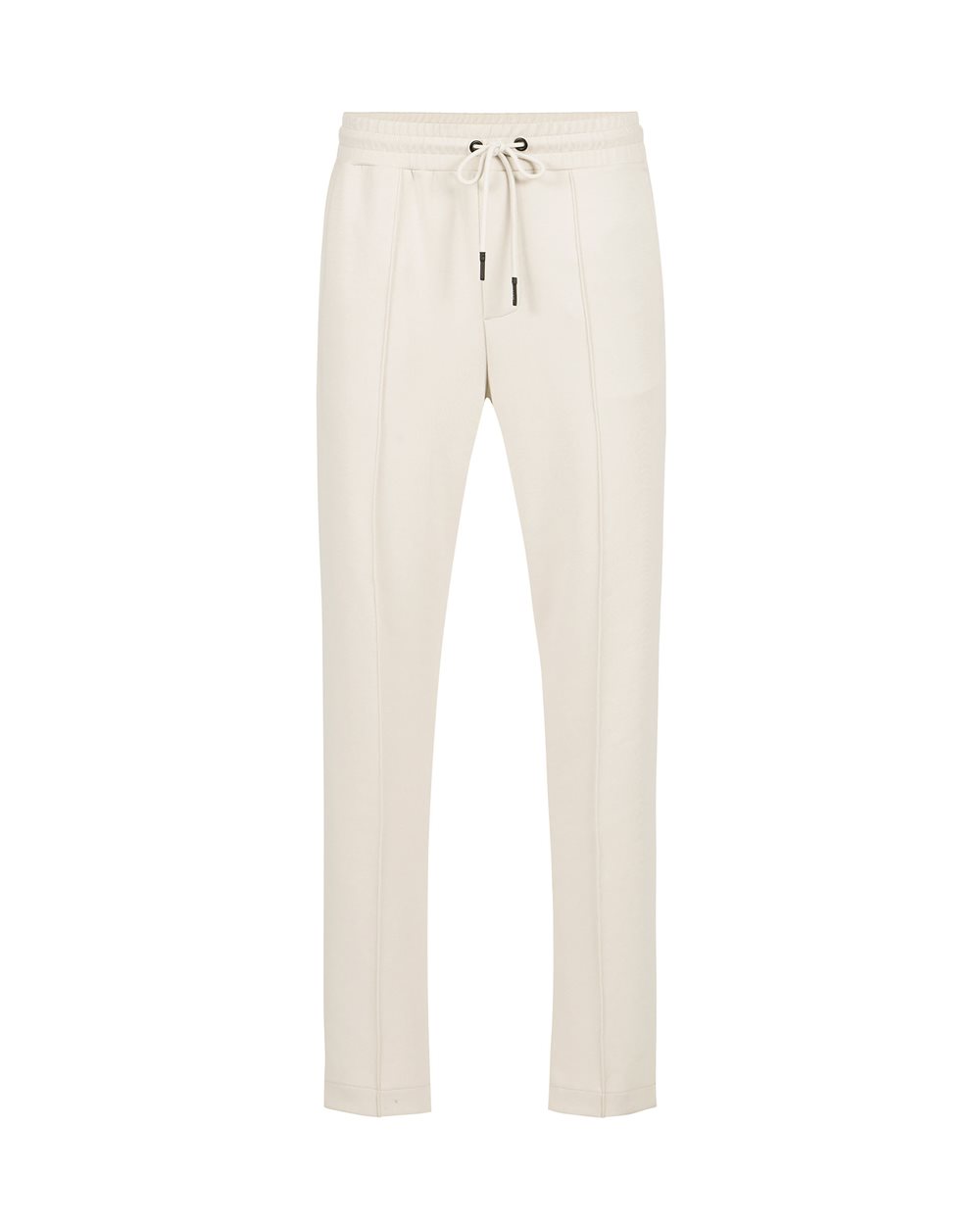 Dusty white trousers in scuba-effect fleece with Iceberg logo patch | Iceberg - Official Website