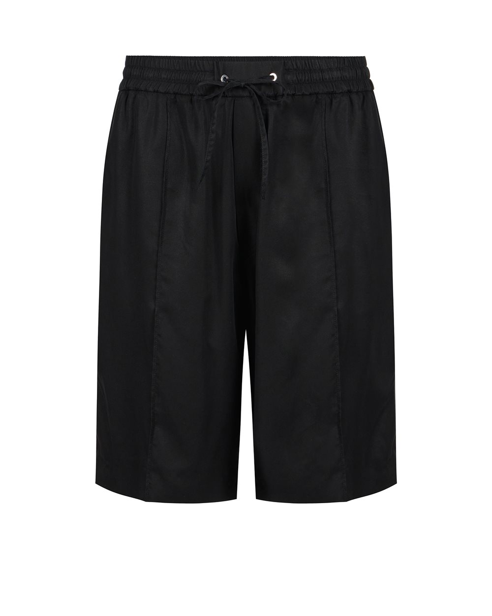Comfort fit black Bermuda shorts in Tencel with contrasting stripes - New in | Iceberg - Official Website