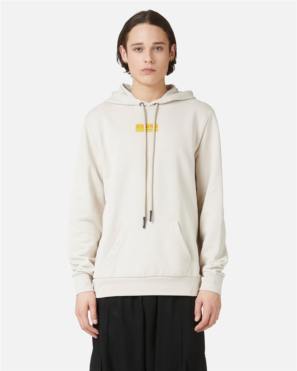 Dusty white hoodie with Looney Tunes print - Clothing | Iceberg - Official Website