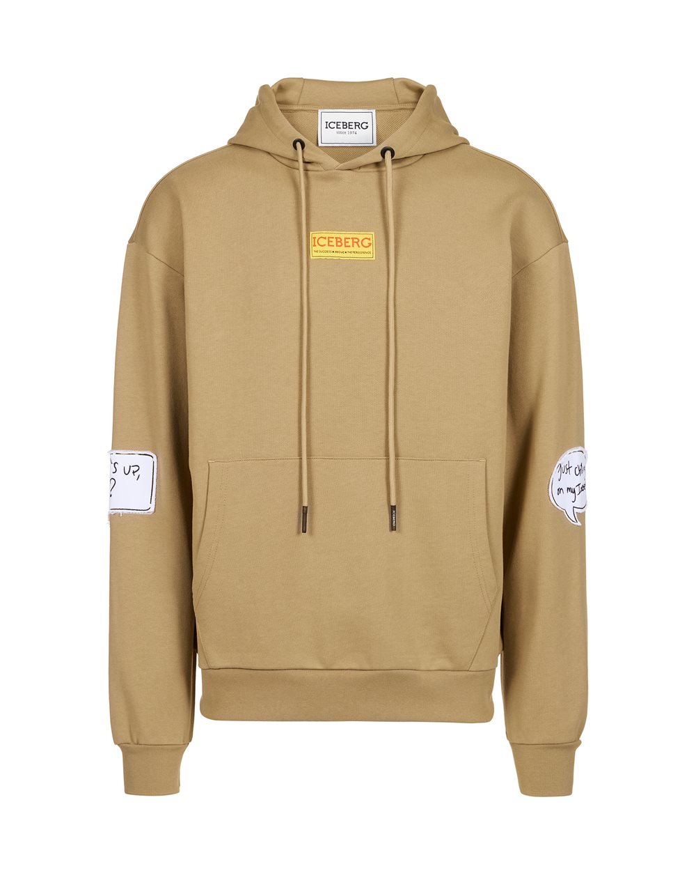 Regular fit mu-colored hoodie with Looney Tunes print and logo label - Sweatshirts | Iceberg - Official Website