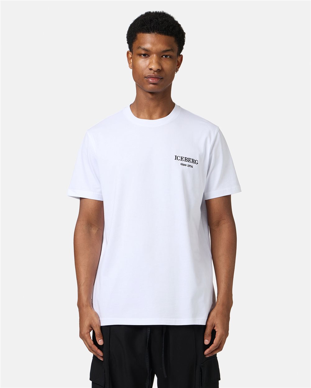 T-shirt bianca classic regular fit in jersey - PER FARE LE REGOLE | Iceberg - Official Website