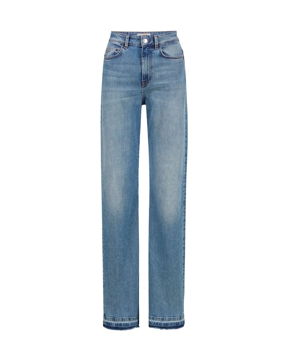 5-pocket straight leg trousers in indigo denim - carosello HP woman rtw | Iceberg - Official Website