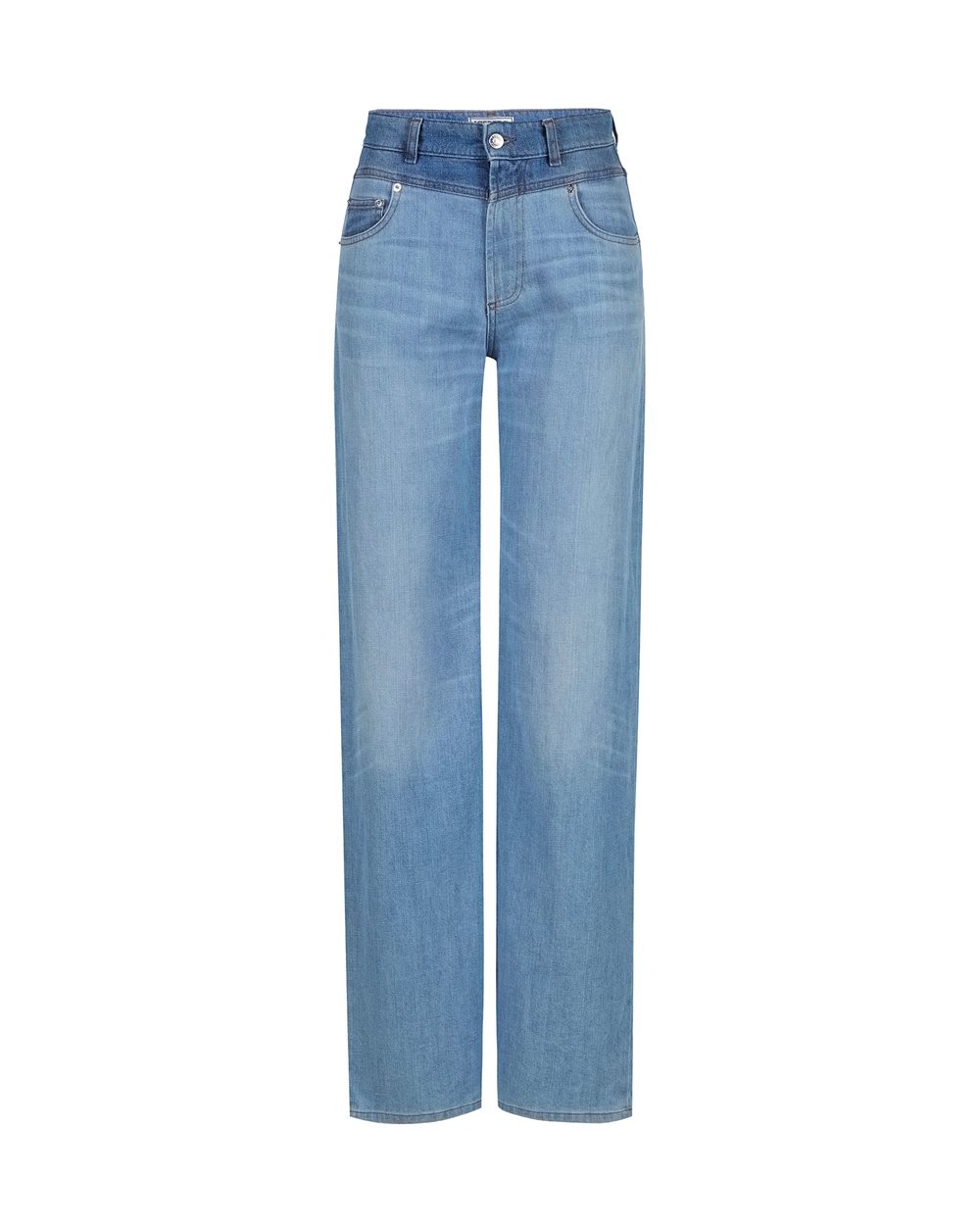 5-pocket wide leg fit trousers in indigo denim - New in | Iceberg - Official Website