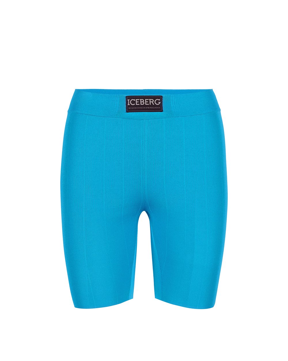Turquoise Active Bermuda shorts in stretch viscose with Iceberg logo - New in | Iceberg - Official Website