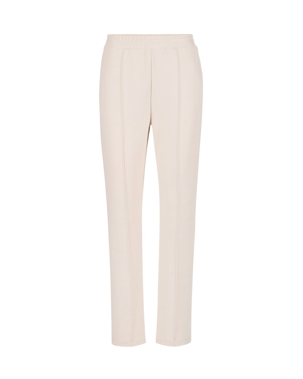 Dust-colored trousers in scuba-effect fleece fabric with iceberg logo - Trousers | Iceberg - Official Website