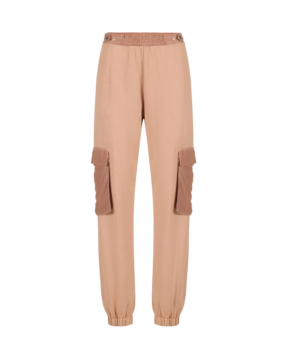 Blush colored cotton fleece trousers - NEWSPAPER PRINT | Iceberg - Official Website