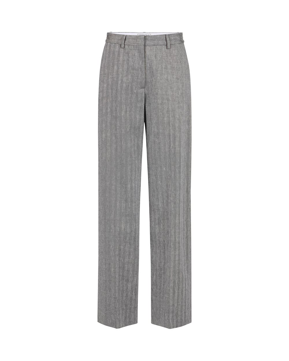 Herringbone cotton linen trousers in black and white - ELEGANT DAYWEAR | Iceberg - Official Website