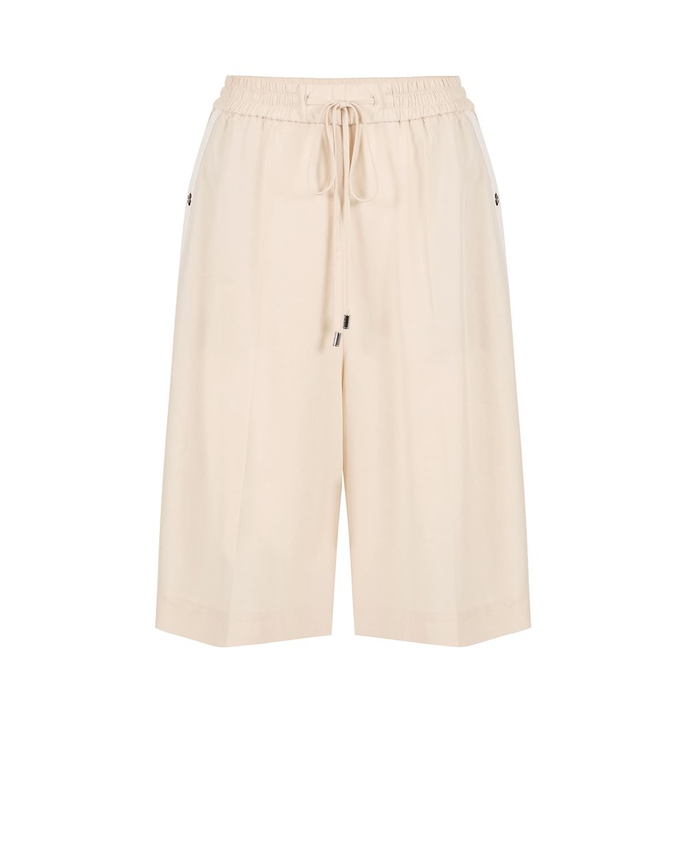 Powder-colored comfort fit Bermuda shorts in flowing Tencel fabric - Trousers | Iceberg - Official Website
