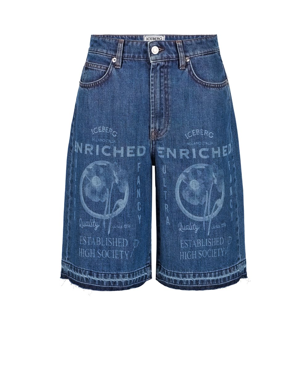 Bermuda regular fit in denim blu - ICEBERG MILANO | Iceberg - Official Website