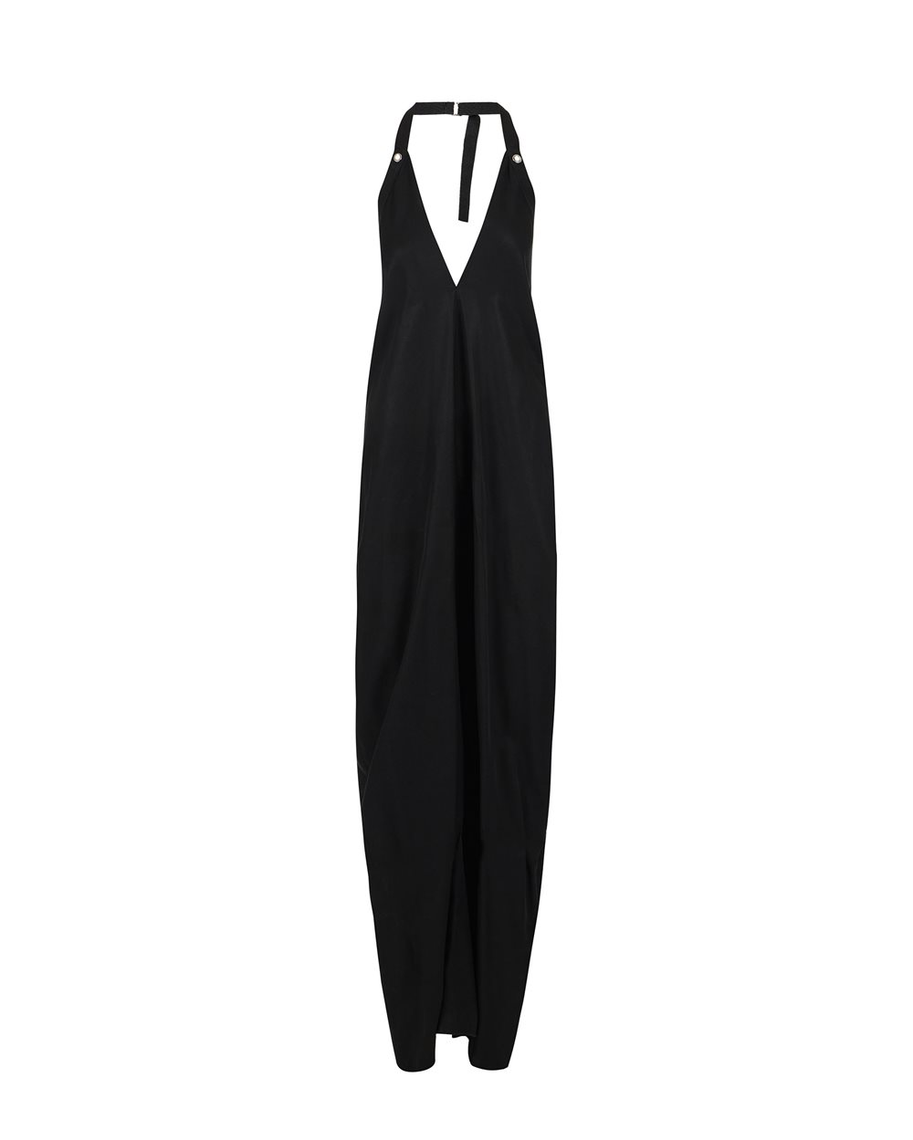 Black dress in a voluminous new fit featuring Tencel fabric - Dresses & Skirts | Iceberg - Official Website