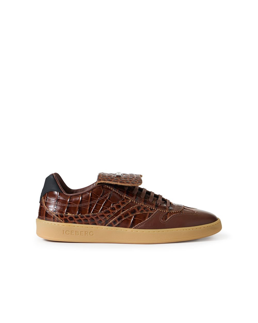California sneakers in earth-colored leather - Shoes & sneakers | Iceberg - Official Website