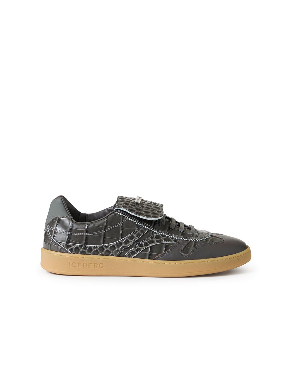 Gray Leather "California" Sneaker - Shoes & sneakers | Iceberg - Official Website