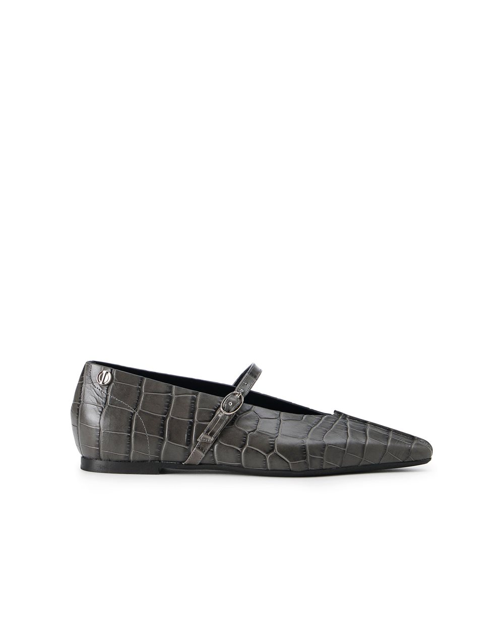 Black Iceberg Ballet Flat with Instep Strap - Accessories | Iceberg - Official Website