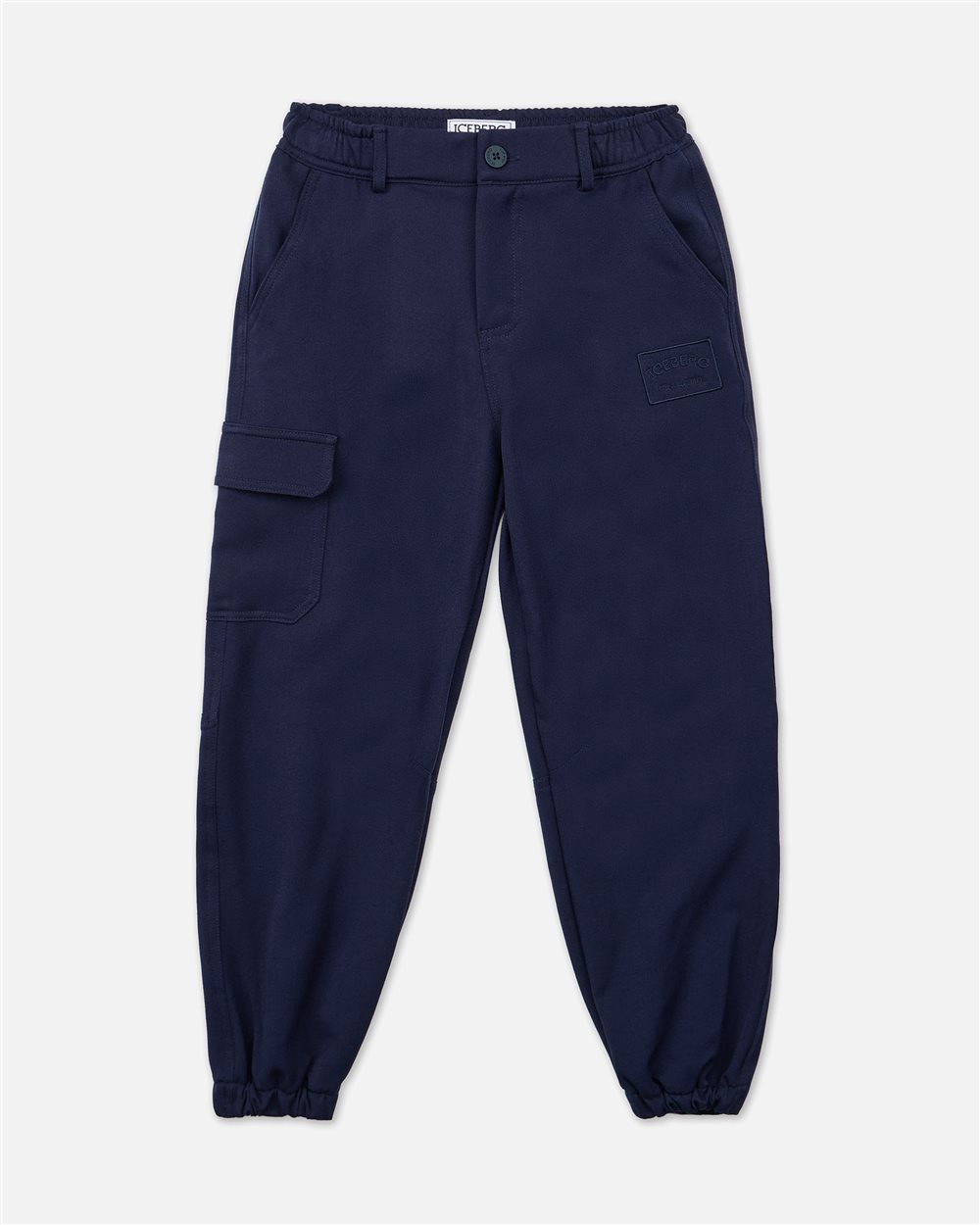 Joggers blu in tessuto - Bambino | Iceberg - Official Website
