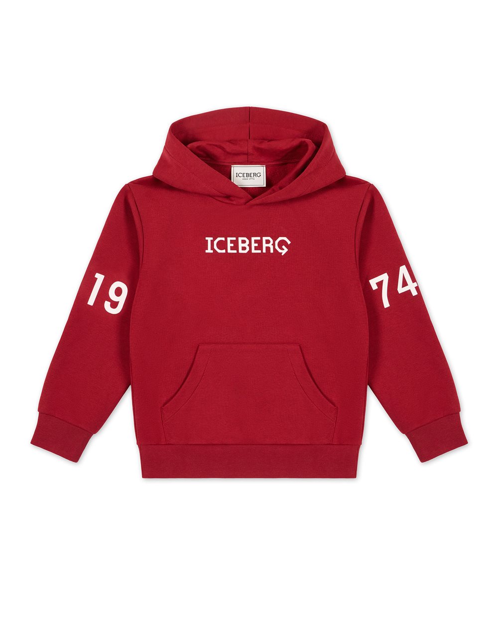 Purple hoodie with red corporate logo - Kids | Iceberg - Official Website