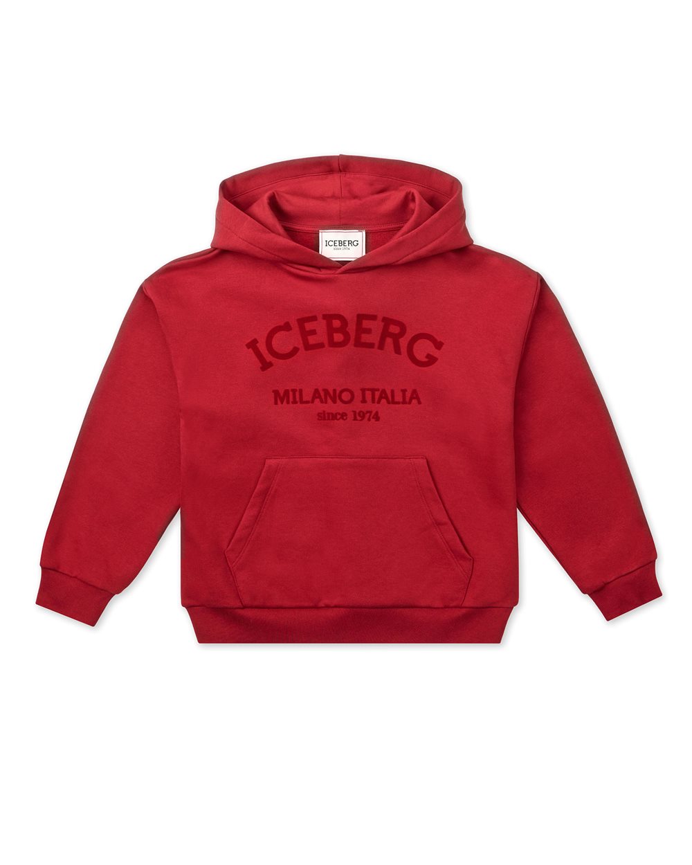 Purple hoodie with tone-on-tone logo - Kids | Iceberg - Official Website