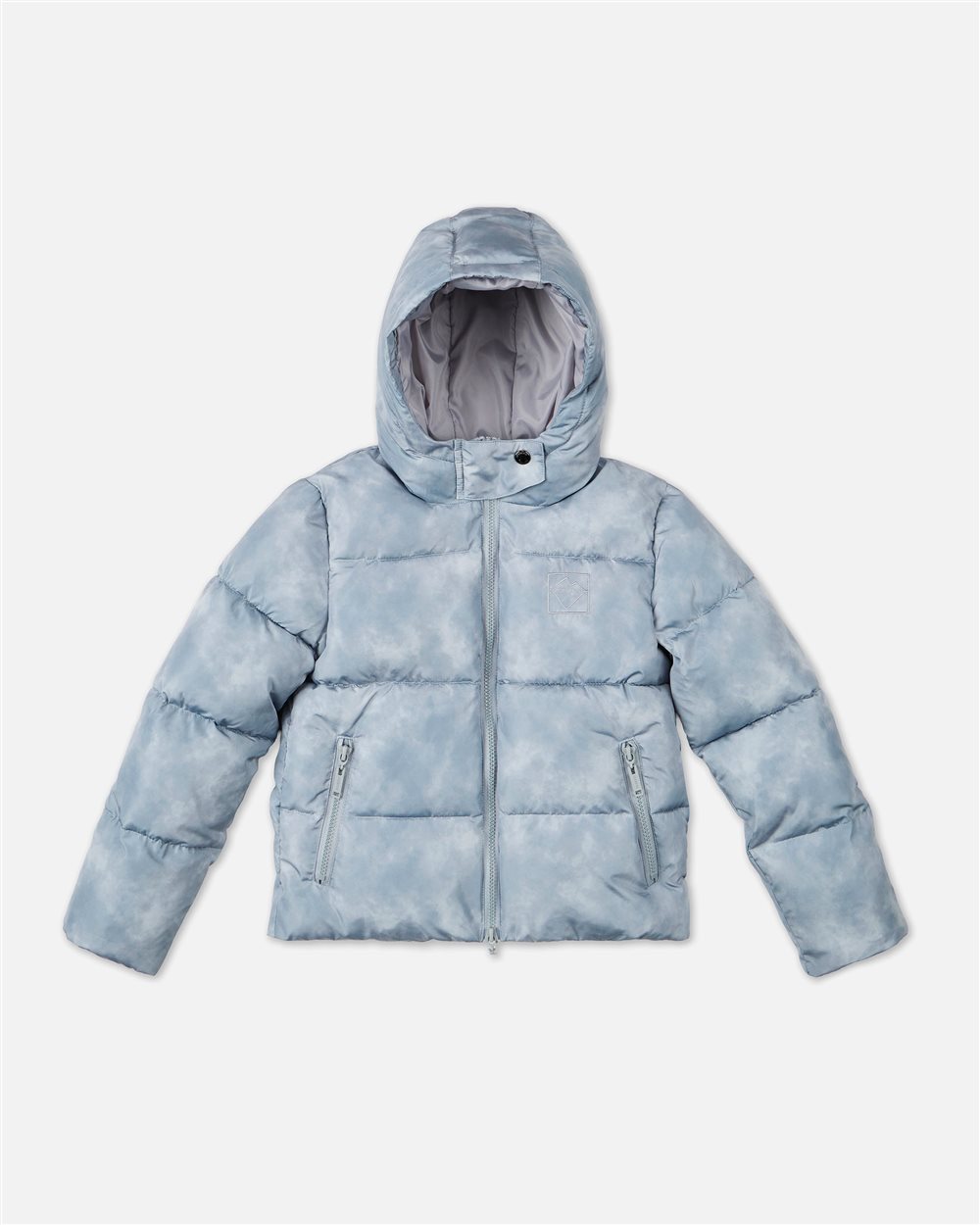 Giubbotto trapuntato orizzontalmente grigio antracite con cappuccio - Bambino | Iceberg - Official Website
