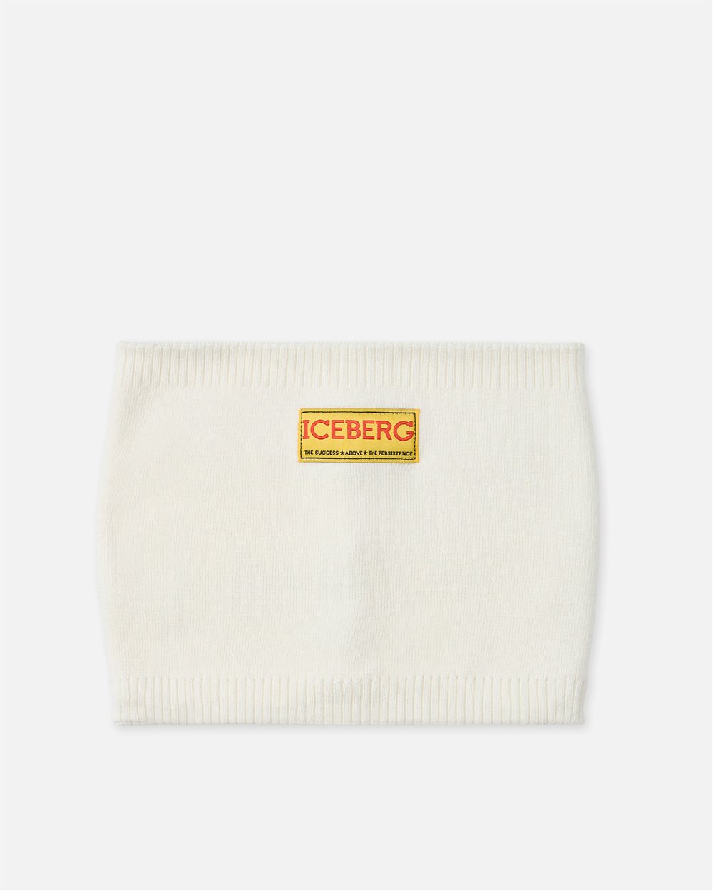 Fascia in lana vaniglia con logo Iceberg su tag giallo - Bambino | Iceberg - Official Website