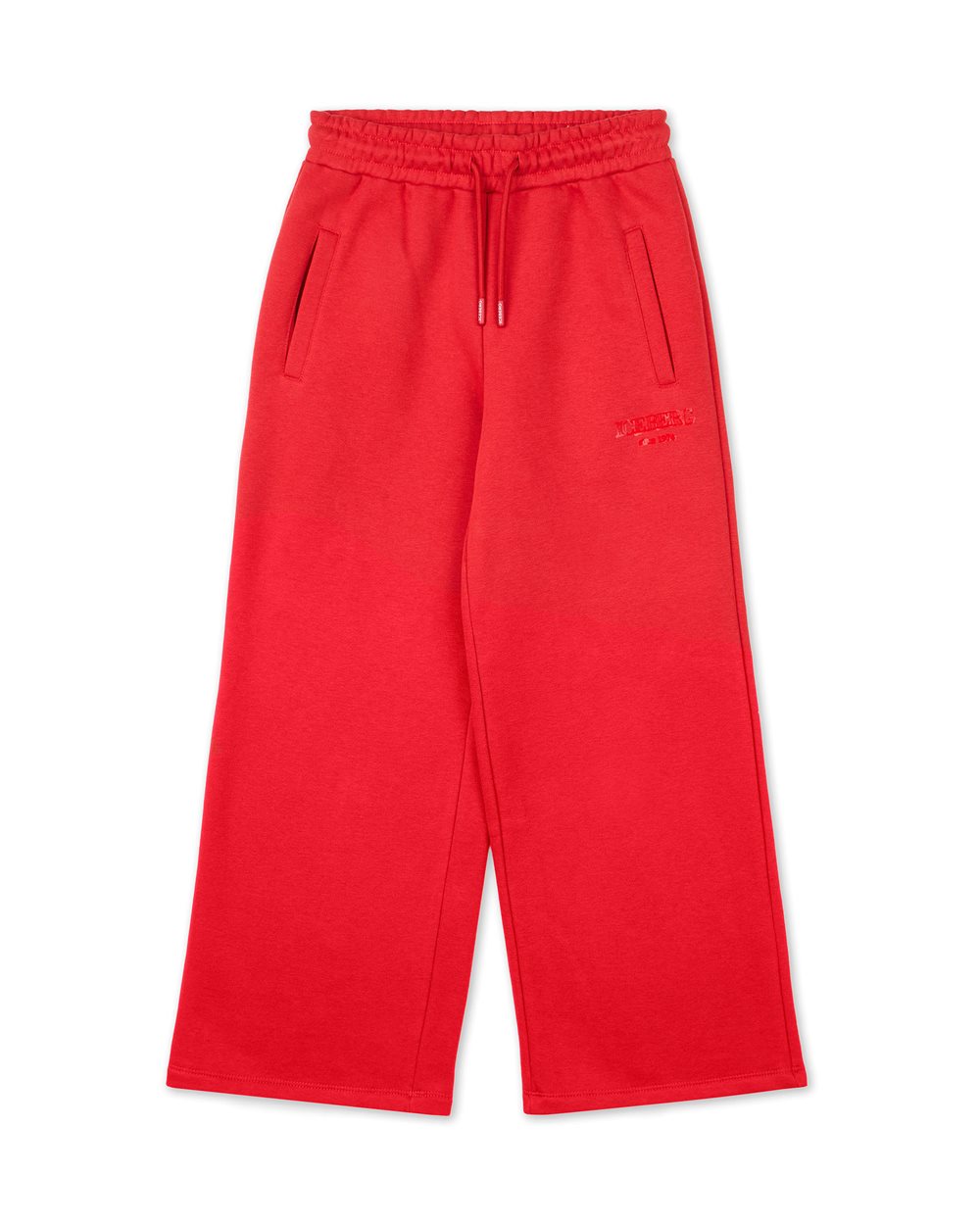 Purple wide-leg jersey pants with drawstring - Kids | Iceberg - Official Website