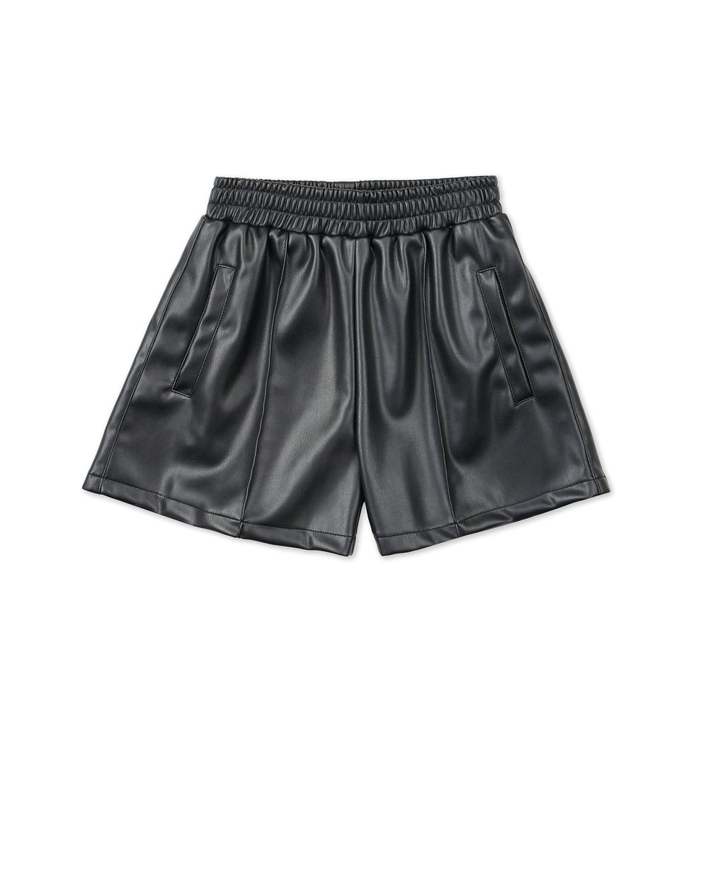Black boxer shorts in shiny fabric - Kids | Iceberg - Official Website