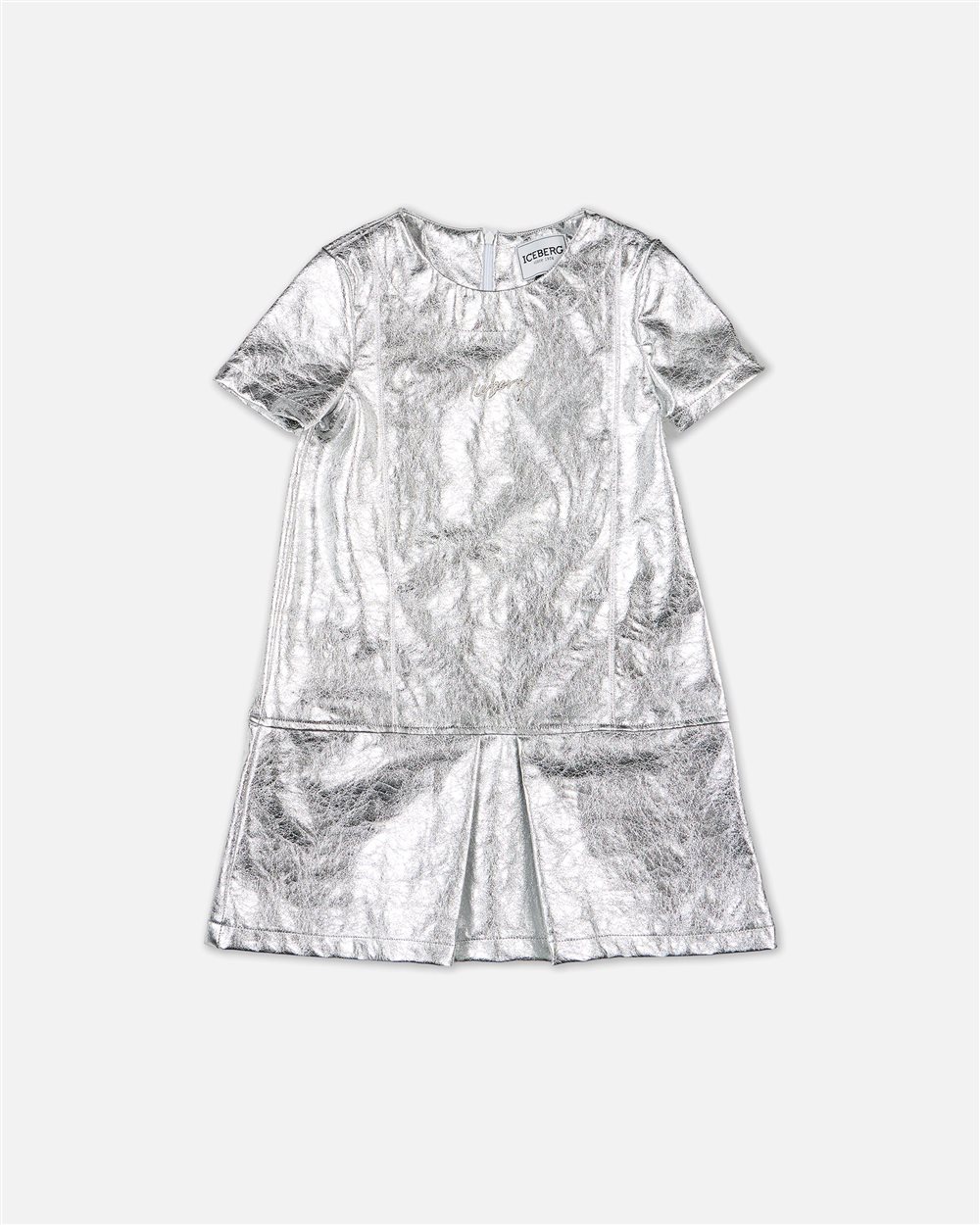 Beeindruckendes silbernes Hemdblusenkleid - Mädchen | Iceberg - Official Website