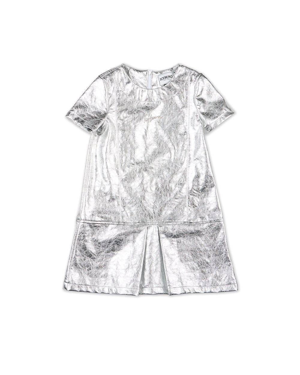 Beeindruckendes silbernes Hemdblusenkleid - Mädchen | Iceberg - Official Website