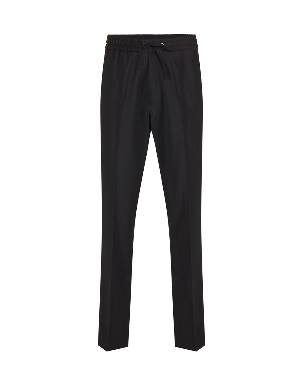Black cool wool fabric trousers with elastic waist - Man | Iceberg - Official Website